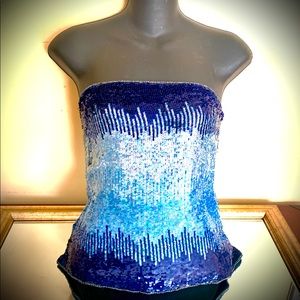 Stunning Sequin and pure silk crop top!